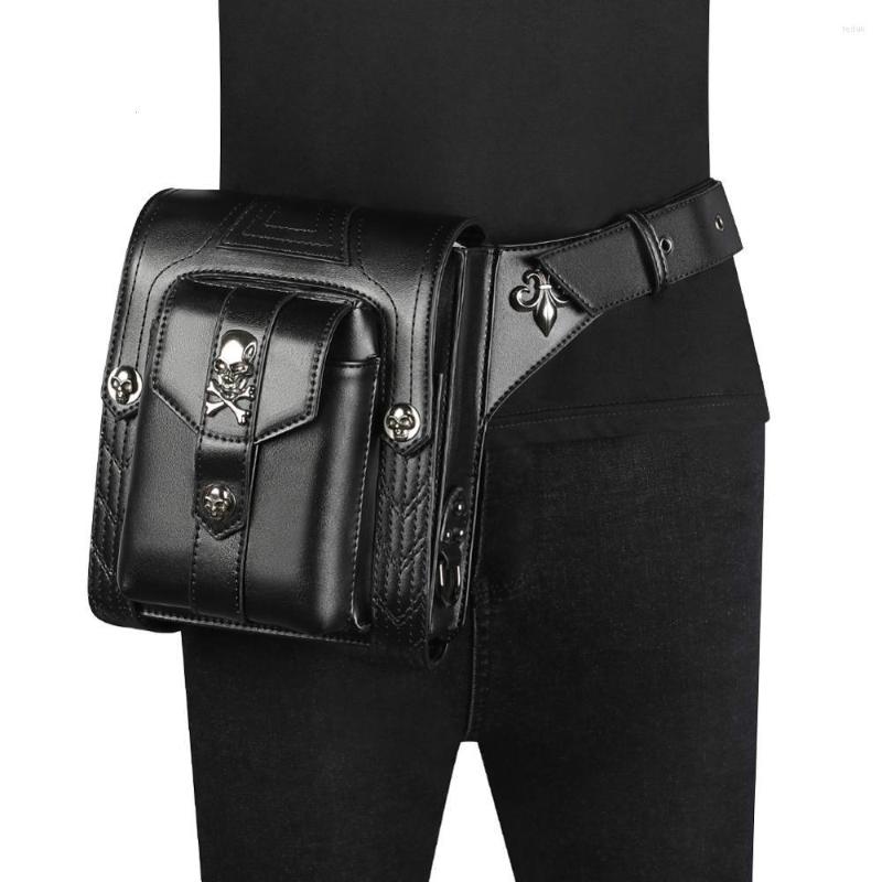 Waist Bags Gothic Steampunk Skull Bag 2022 Women Messenger Leather Rivet Leg Fashion Retro Rock Motorcycle For Men, Black waist bag
Waist Bags Gothic Steampunk Skull Bag 2022 Women Messenger Leather Rivet Leg Fashion Retro Rock Motorcycle For Men, Black waist bag