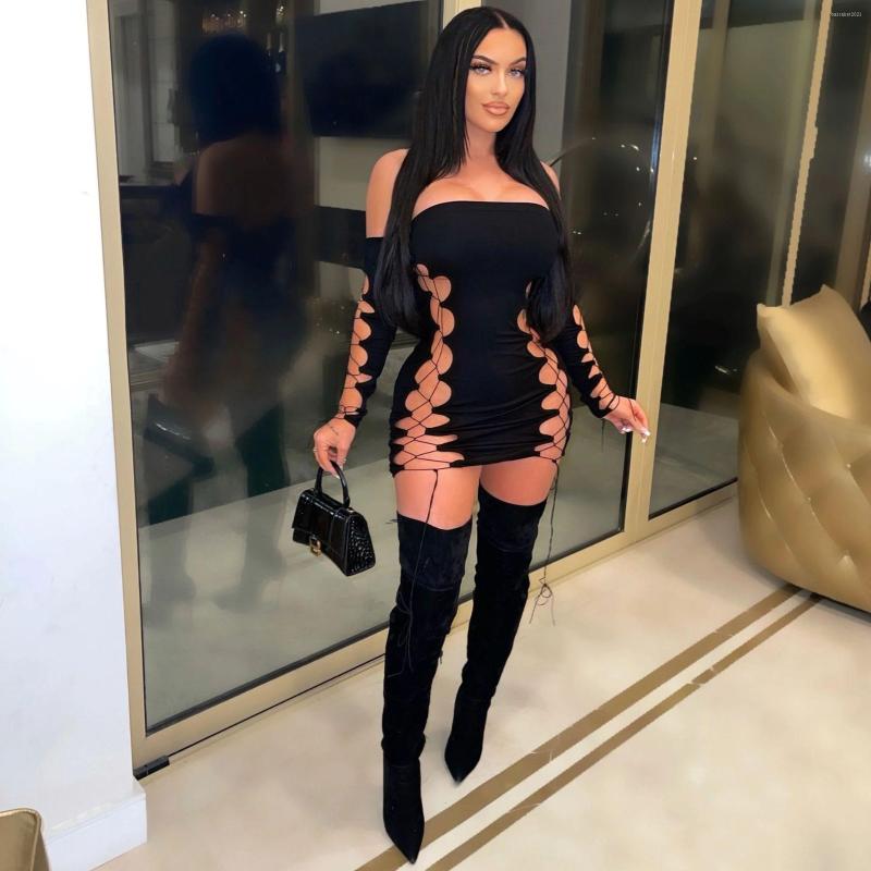 Casual Dresses LFRVZ 2022 Young Sexy Party Cross Bandage Top Sleeveless Hollow Out Open Full Sleeve High Waist Women Short Pencil Dress, Black 
Casual Dresses LFRVZ 2022 Young Sexy Party Cross Bandage Top Sleeveless Hollow Out Open Full Sleeve High Waist Women Short Pencil Dress, Black