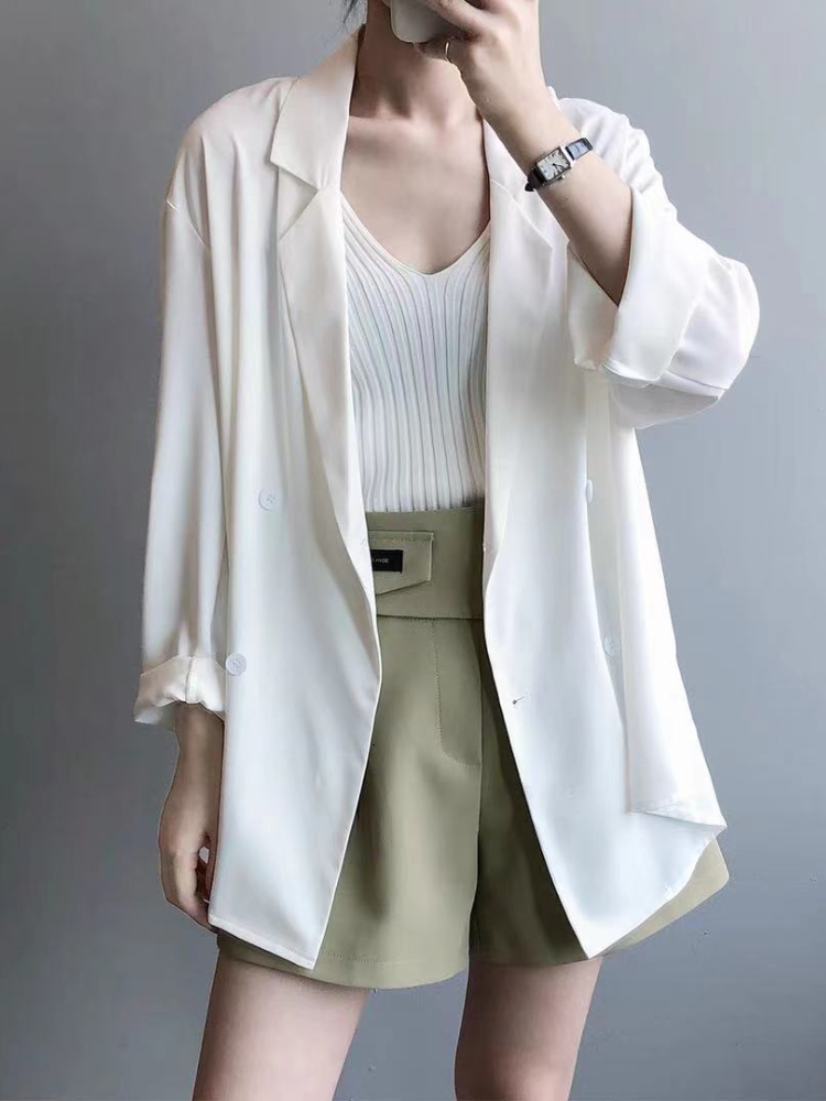 Women's Suits Blazers Solid Color Jacket Spring Summer Thin Design Loose Sunscreen Small Colorful Blazer for Women 221125, Green
Women's Suits Blazers Solid Color Jacket Spring Summer Thin Design Loose Sunscreen Small Colorful Blazer for Women 221125, Green