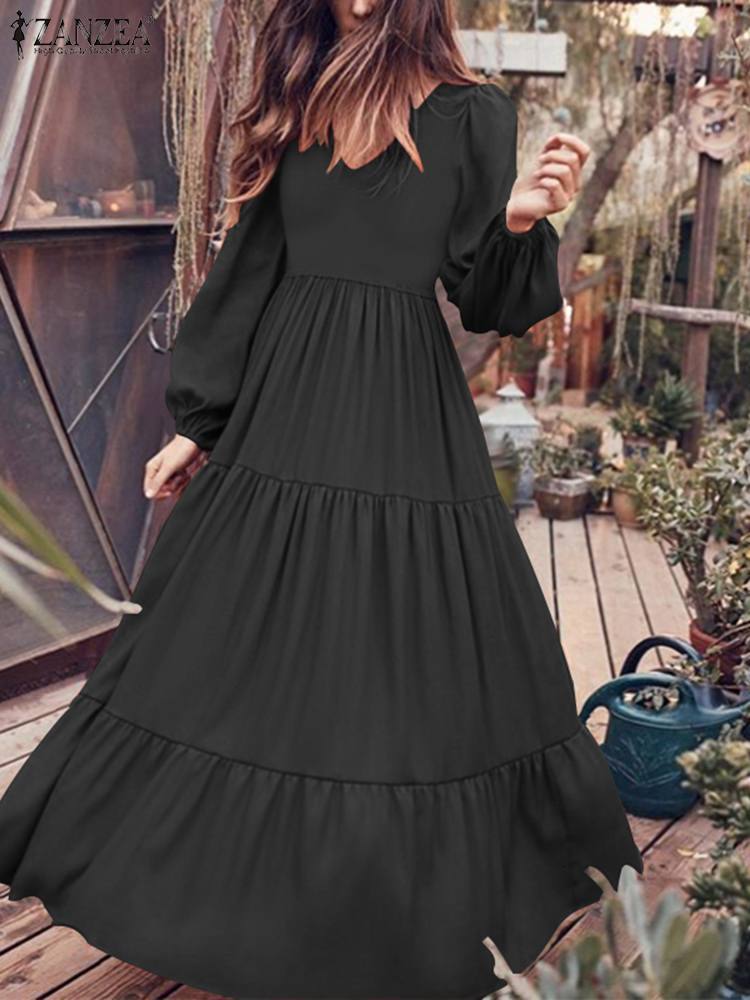 Casual Dresses Elegant for Women Bohemian Ruffle Maxi Vestido Puff Sleeve Dating Sundress Oversize Solid Sexy V Neck Robe 1 221125, Black
Casual Dresses Elegant for Women Bohemian Ruffle Maxi Vestido Puff Sleeve Dating Sundress Oversize Solid Sexy V Neck Robe 1 221125, Black