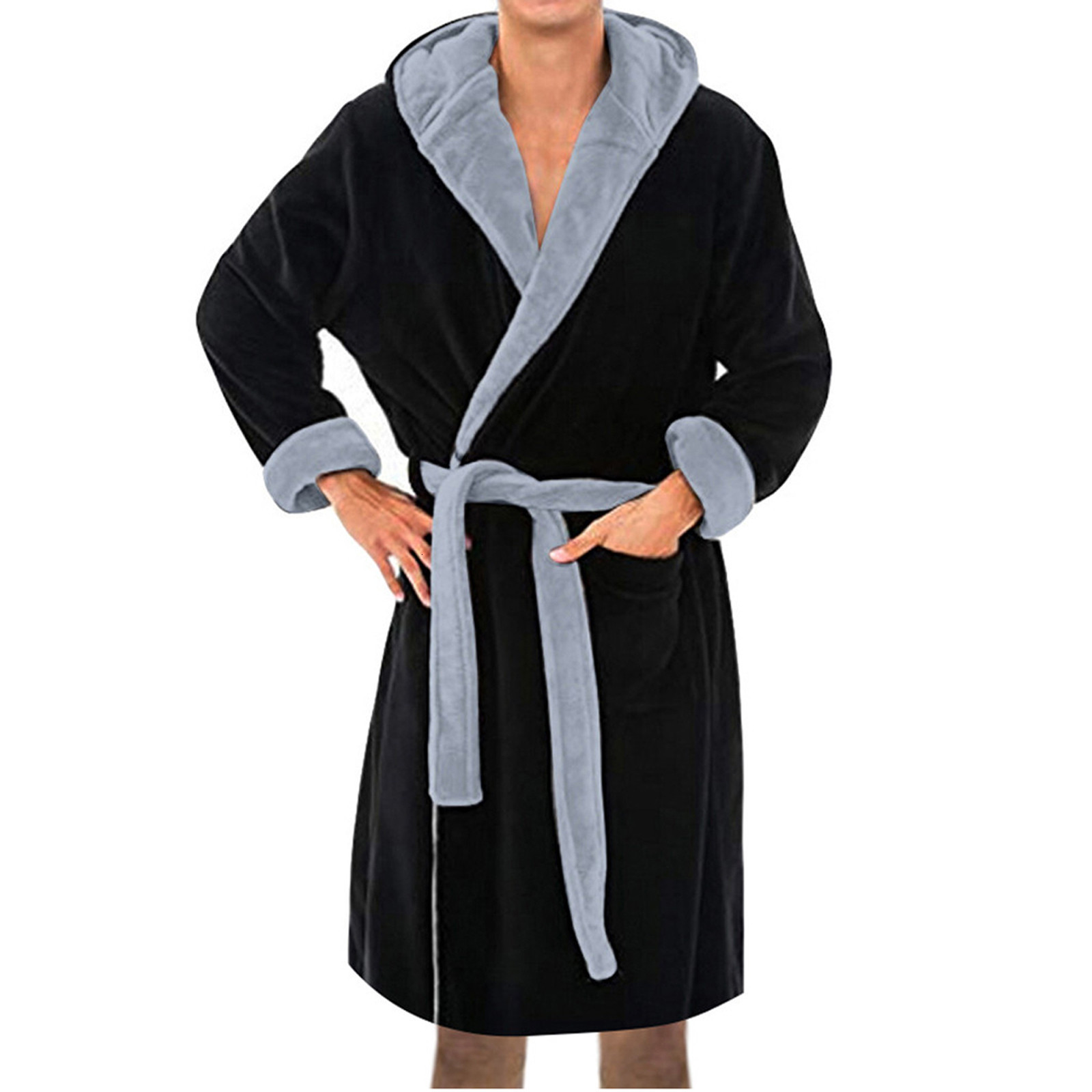 Men's Sleepwear Winter Warm Lovers Women Men Long Robe Thick Kimono Bathrobe Casual Nightdress Soft Homewear Plus Size L5 221124 Free shippi