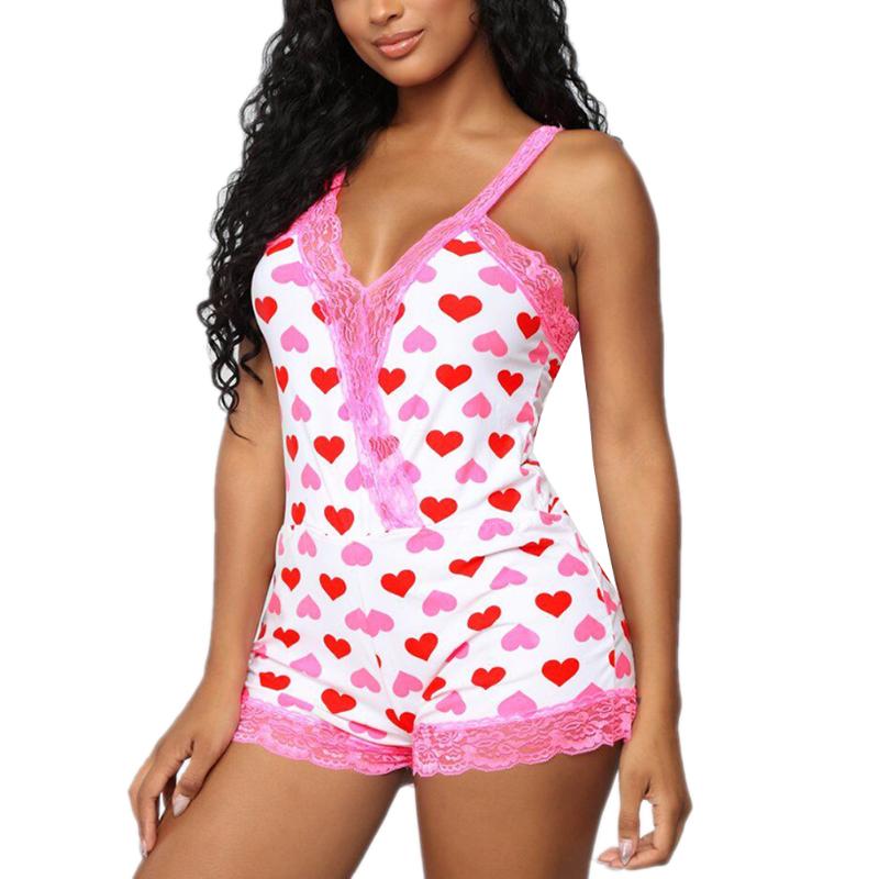 Women' T Shirts Women Hearts Playsuit Lady Girls V-neck Strap Rompers Fashion Sleveless Playsuits Sleepwear Sexy Homewear Clothes, Blue
Women' T Shirts Women Hearts Playsuit Lady Girls V-neck Strap Rompers Fashion Sleveless Playsuits Sleepwear Sexy Homewear Clothes, Blue
