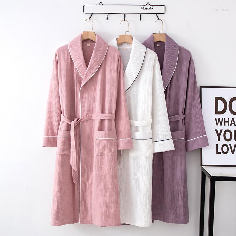 Women's Sleepwear Home El Women Bathrobe Cotton Crepe Thin Section Ladies Nightgown Spring Autumn Long Absorbent Robe With Belt, White
Women's Sleepwear Home El Women Bathrobe Cotton Crepe Thin Section Ladies Nightgown Spring Autumn Long Absorbent Robe With Belt, White