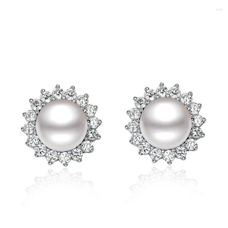 Stud Earrings 925 Sterling Silver 8-9MM Natural Freshwater Pearl SONA Diamond Birthday Gift
Stud Earrings 925 Sterling Silver 8-9MM Natural Freshwater Pearl SONA Diamond Birthday Gift