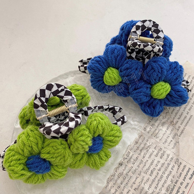 Winter Hair Claw Crab Headdress Clamps Flower Cross Plaid Hair Clip Women Hair Accessories Headwear, Mixed color
Winter Hair Claw Crab Headdress Clamps Flower Cross Plaid Hair Clip Women Hair Accessories Headwear, Mixed color