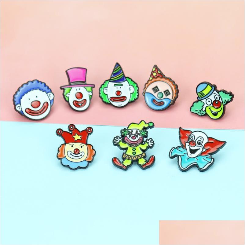 Pins Brooches Creative Cartoon Circus Clown Brooches Set 8Pcs Enamel Paint Badges Alloy Lapel Pin Denim Shirt Fashion Jewelry Gift Dhc6S
Pins Brooches Creative Cartoon Circus Clown Brooches Set 8Pcs Enamel Paint Badges Alloy Lapel Pin Denim Shirt Fashion Jewelry Gift Dhc6S