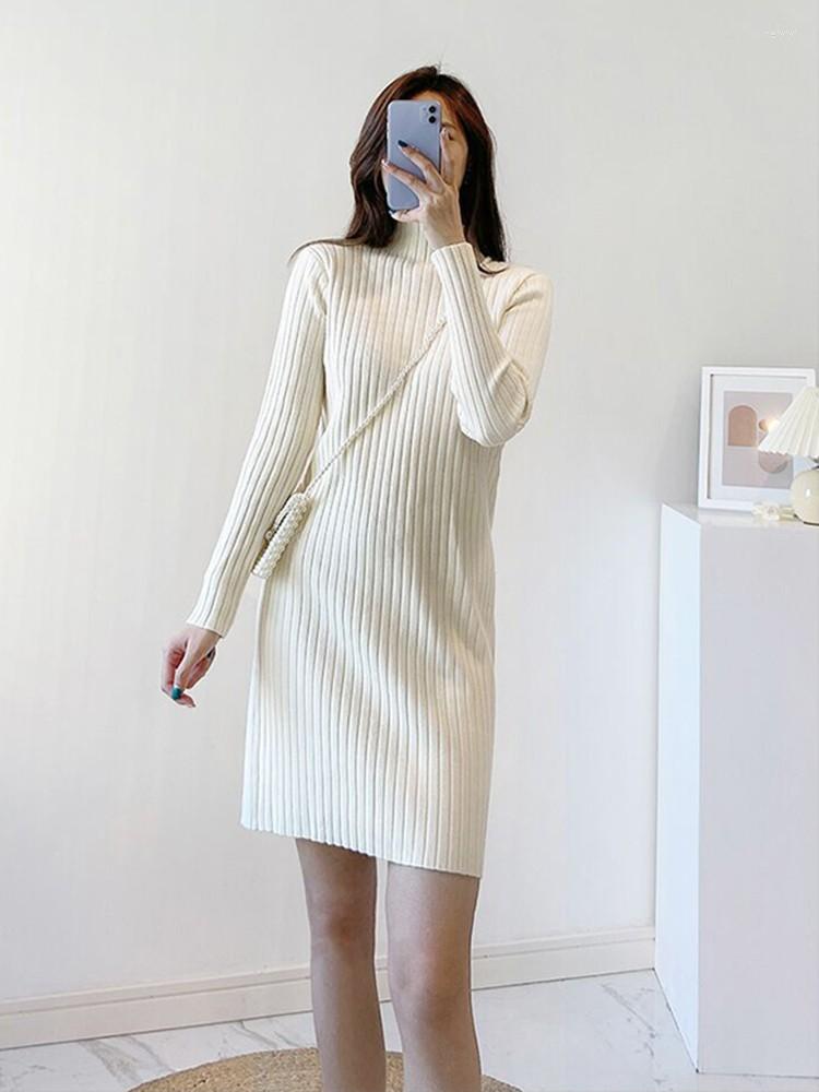 Casual Dresses Half High Collar Knitted Sweater Dress Women' Autumn Winter Pullover Slim Mini Short Style With Bottom Matching, Black
Casual Dresses Half High Collar Knitted Sweater Dress Women' Autumn Winter Pullover Slim Mini Short Style With Bottom Matching, Black
