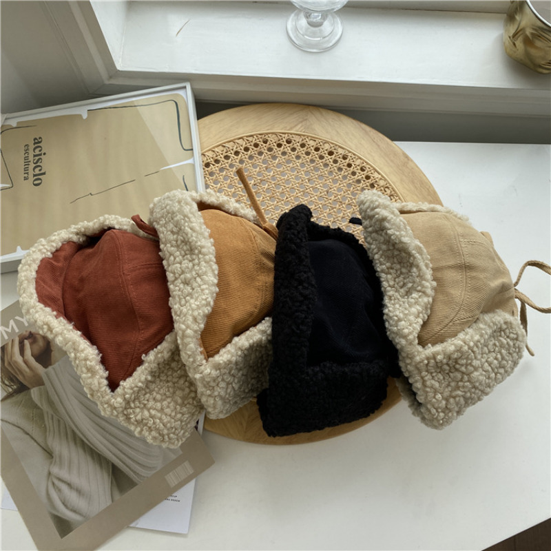 BeanieSkull Caps Winter Earflap Bomber Hats Suede Plush Ushanka Cap Thickened Warm Russian Cycling Skiing Outdoor Windproof Wool Ear Flap Gorra 221128