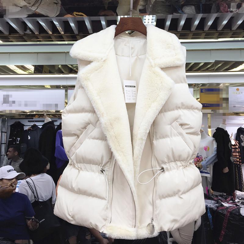 Women' Vests 2022 Winter Korean Zipper Vest Female Fashion Lamb Hair Patchwork Waist Cotton Jacket Women, White
Women' Vests 2022 Winter Korean Zipper Vest Female Fashion Lamb Hair Patchwork Waist Cotton Jacket Women, White