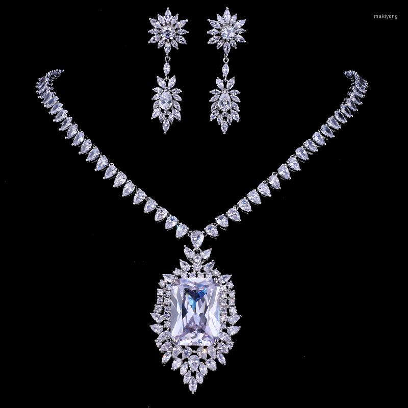 Necklace Earrings Set Emmaya Noble Jewelry Square Shape Cubic Zircon And Earring Exquisite Ornament Fashion Decoration Women Fancy Gift, Picture shown
Necklace Earrings Set Emmaya Noble Jewelry Square Shape Cubic Zircon And Earring Exquisite Ornament Fashion Decoration Women Fancy Gift, Picture shown