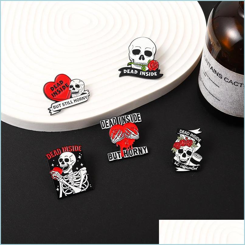 Pins Brooches Enamel Brooch Pins Dead Inside But Horny Skeleton Rose Heart Badges Punk Jewelry 1481 E3 Drop Delivery Dhgarden Dh3St
Pins Brooches Enamel Brooch Pins Dead Inside But Horny Skeleton Rose Heart Badges Punk Jewelry 1481 E3 Drop Delivery Dhgarden Dh3St