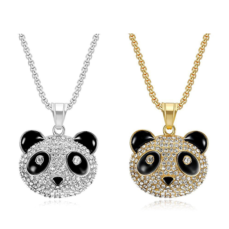 Diamond Panda Pendant Necklace Couple Hip Hop Necklaces Fashion Accessories Christmas Gifts With Chain
Diamond Panda Pendant Necklace Couple Hip Hop Necklaces Fashion Accessories Christmas Gifts With Chain