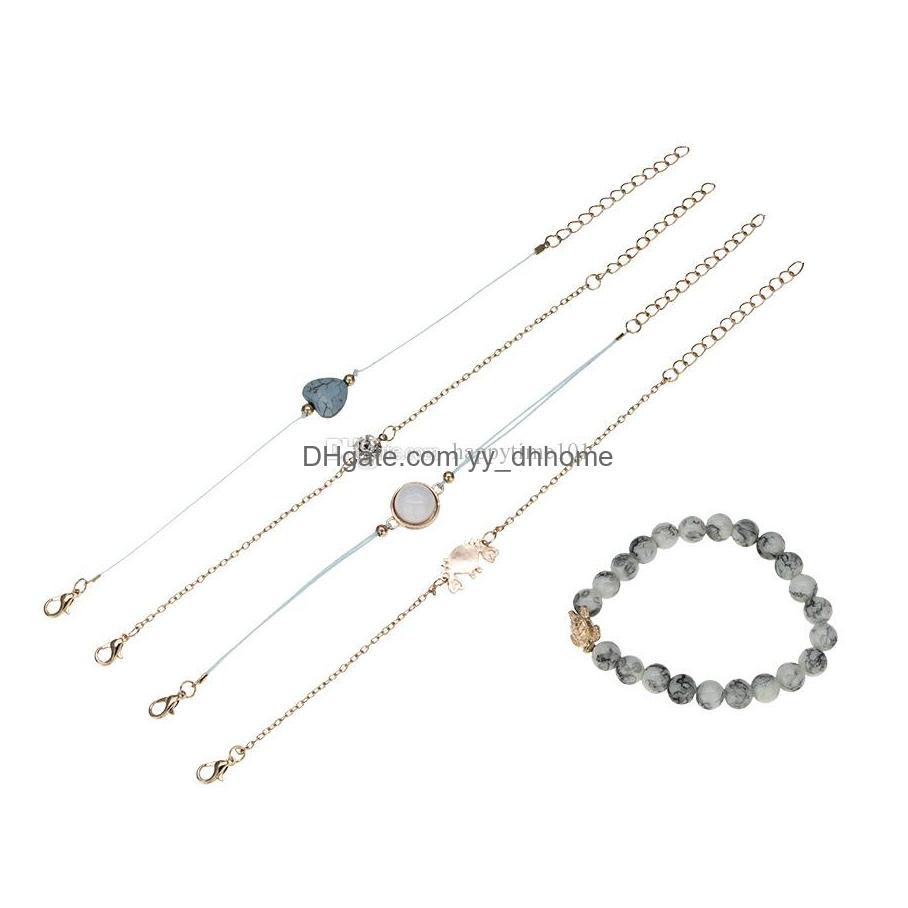 Charm Bracelets 5Pcs/Lot Boho Women Beads Bracelet Set Personality Stone Turtle Love Crab Femme Jewelry Drop Delivery Bracelets Dhael
Charm Bracelets 5Pcs/Lot Boho Women Beads Bracelet Set Personality Stone Turtle Love Crab Femme Jewelry Drop Delivery Bracelets Dhael