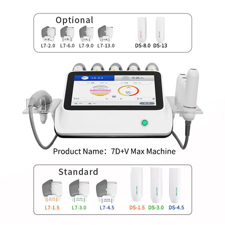 Good Salon dual handle hifu 7d facial y corporal 2022 SMAS face lifting and body slimming 7D hifu facial machine for salon