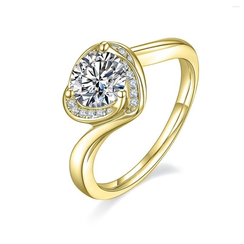 Cluster Rings GEM'S BALLET Wedding Engagement Ring Heart 925 Silver 585 14K 10K 18K Gold 1.0Ct 6.5mm D Color Moissanite For Women
Cluster Rings GEM'S BALLET Wedding Engagement Ring Heart 925 Silver 585 14K 10K 18K Gold 1.0Ct 6.5mm D Color Moissanite For Women