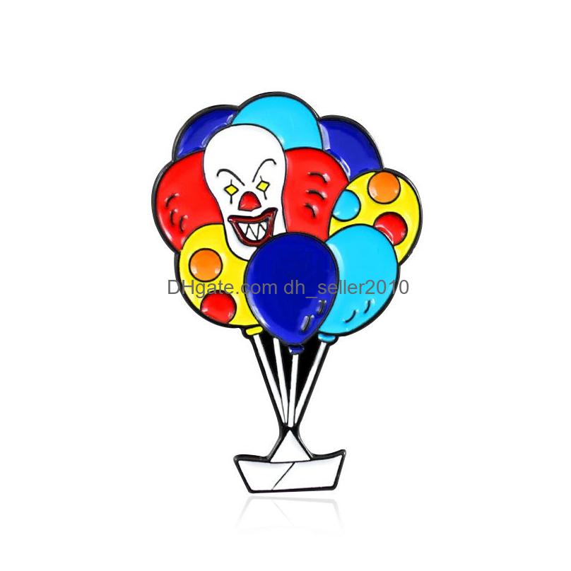 Pins Brooches Personalized Color Cartoon Balloon Brooches For Children Play Circus Horror Clown Design Alloy Badge Enamel Pins Drop Dhk1U
Pins Brooches Personalized Color Cartoon Balloon Brooches For Children Play Circus Horror Clown Design Alloy Badge Enamel Pins Drop Dhk1U