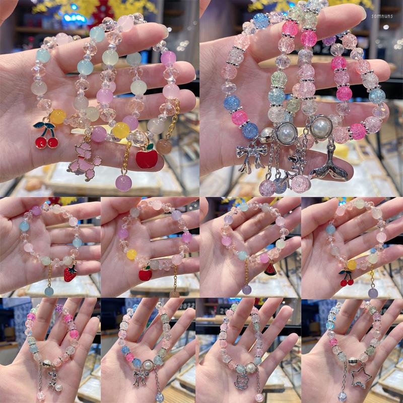 Strand INS Cute Popcorn Beads Bracelet Friendship Glass Bracelets For Girls Star Moon Cloud Flower Jewelry Accessories Wholesale
Strand INS Cute Popcorn Beads Bracelet Friendship Glass Bracelets For Girls Star Moon Cloud Flower Jewelry Accessories Wholesale
