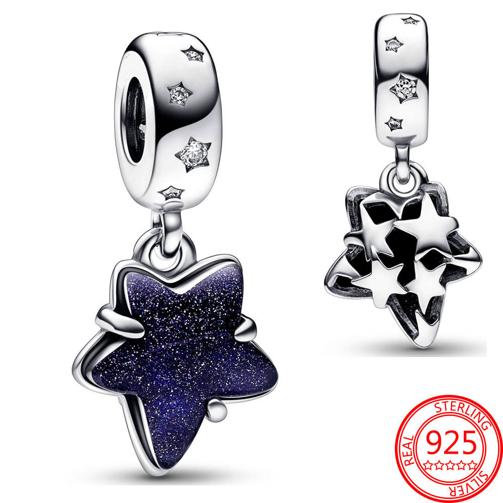 New Popular 925 Sterling Silver Winter Ice And Snow Drops Are Suitable For Charm Bracelet Jewelry Christmas Gifts