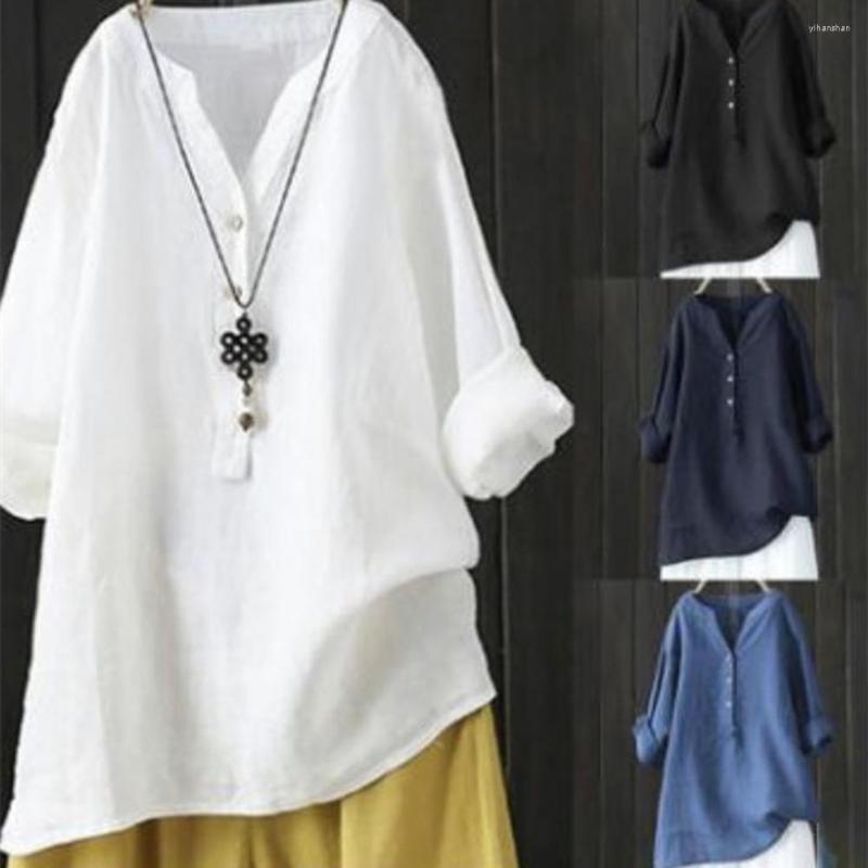 Women's Blouses All-match Women Shirt Elegant Linen Button Long Sleeve Loose Pullover Top For Spring Casual Clothing Streetwear, White
Women's Blouses All-match Women Shirt Elegant Linen Button Long Sleeve Loose Pullover Top For Spring Casual Clothing Streetwear, White