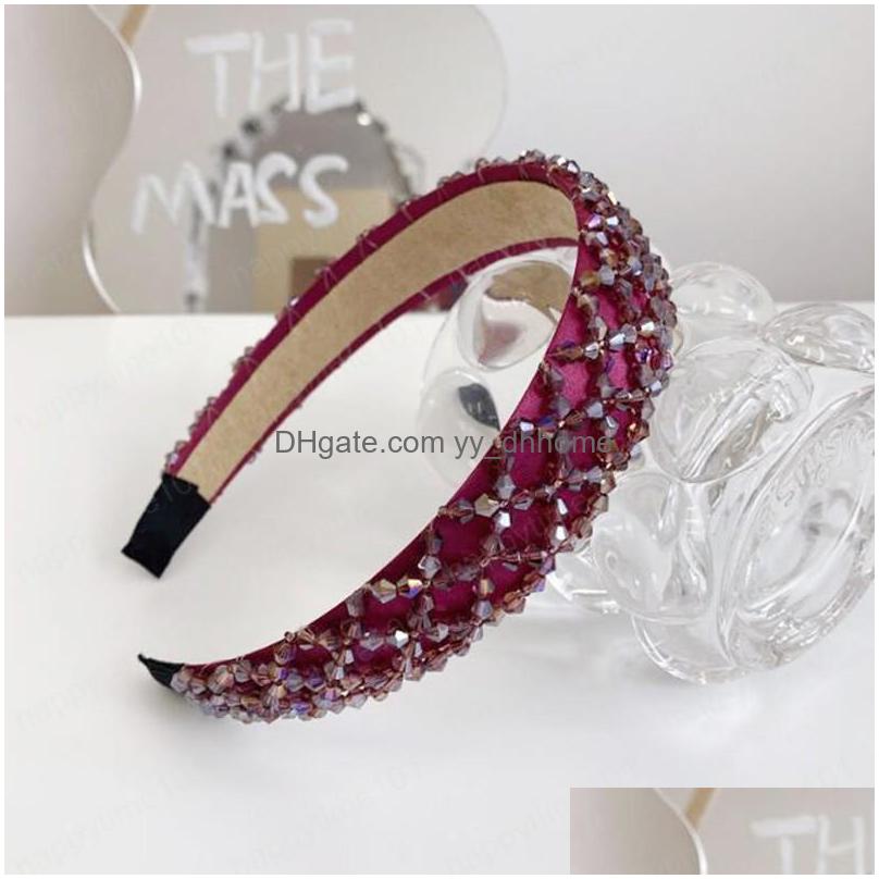 Headbands Classic Hairband Turban For Women Crystal Beaded Headband Retro Handwoven Wide Brim Headwear Wholesale Drop Delivery Jewel Dhorn
Headbands Classic Hairband Turban For Women Crystal Beaded Headband Retro Handwoven Wide Brim Headwear Wholesale Drop Delivery Jewel Dhorn