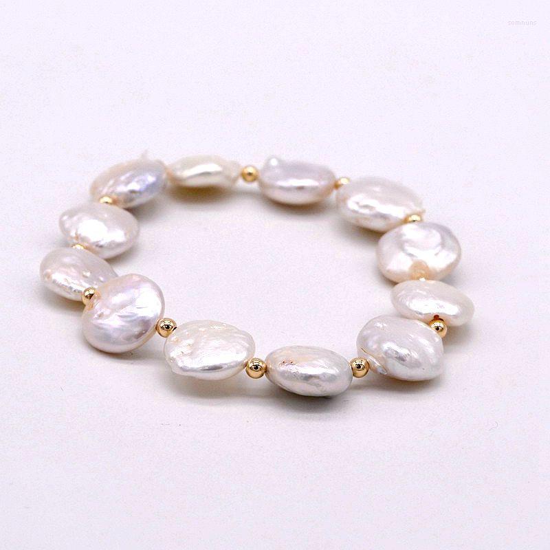 Strand Baroque Pearl Bracelet Coin Shape Natural Stretch Gold Beads Accessories Bracelets For Women
Strand Baroque Pearl Bracelet Coin Shape Natural Stretch Gold Beads Accessories Bracelets For Women
