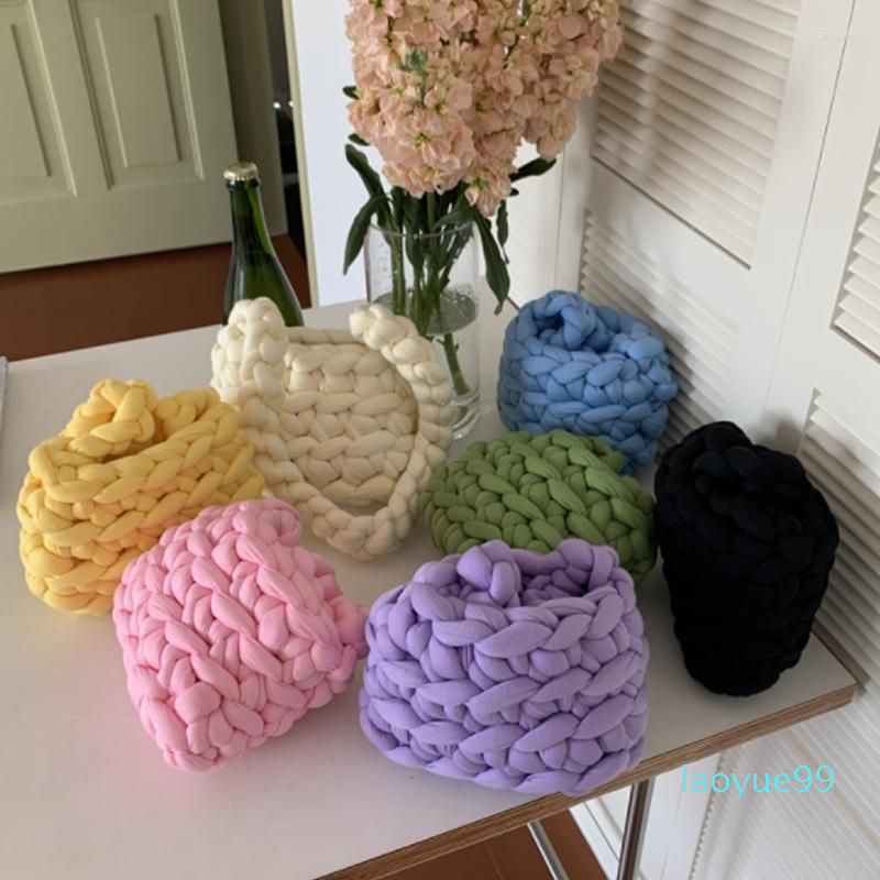 Evening Bags Fashion Knitted Small Buckets Bag Handmade Woven Women Handbags Crochet, Black
Evening Bags Fashion Knitted Small Buckets Bag Handmade Woven Women Handbags Crochet, Black