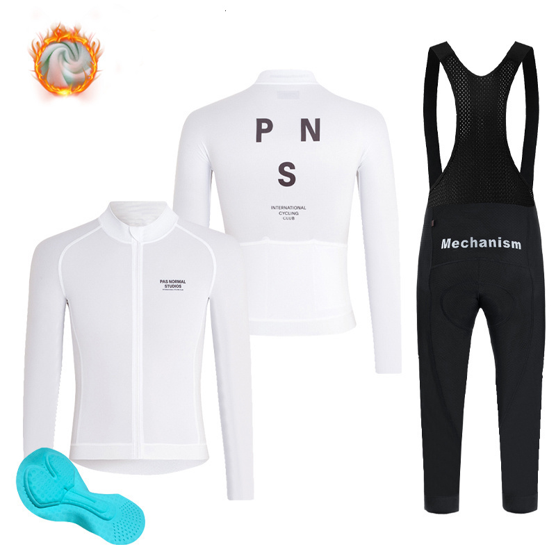 Cycling Jersey Sets PAS NORMAL STUDIOS winter fleece men's clothing team road mountain biking jersey cold cycling PNS suit 221125 - view 5