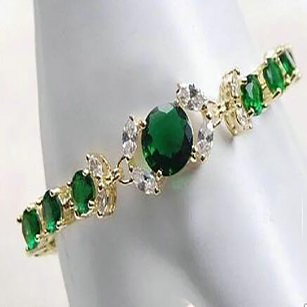 new Stunning wholesale MARVELOUS GREEN Crystal BRACELETS 7.5"