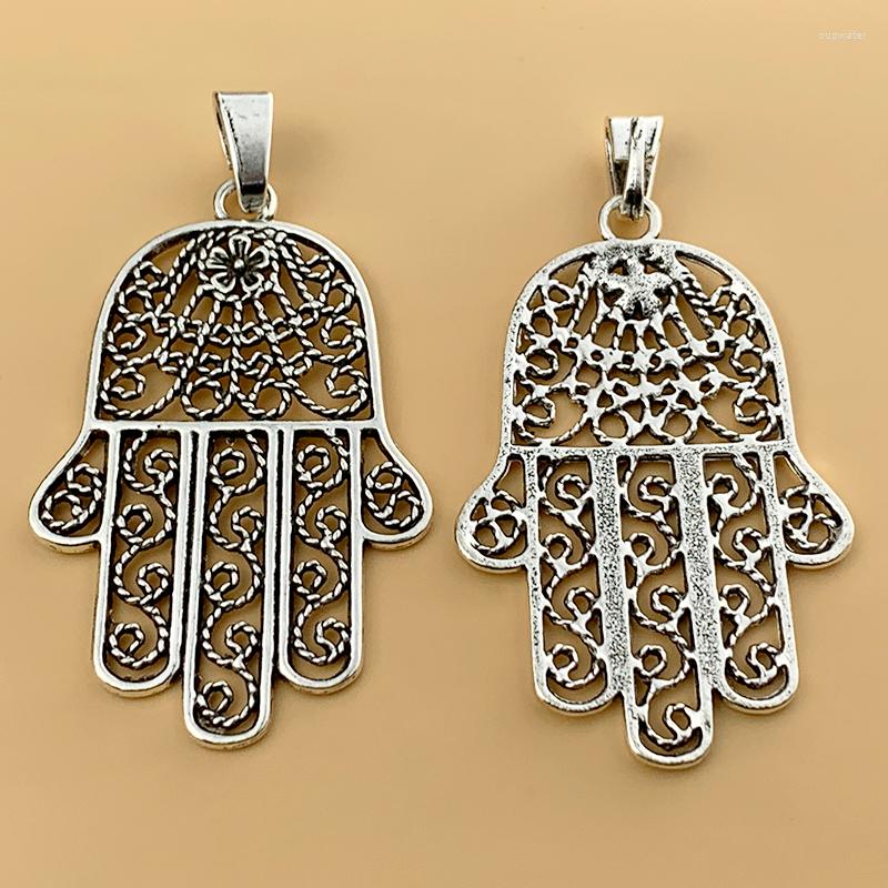 Pendant Necklaces 5pcs/Lot Tibetan Silver Large Hollow Filigree Hamsa Hand Charms Pendants For Necklace Jewelry Making Accessories
Pendant Necklaces 5pcs/Lot Tibetan Silver Large Hollow Filigree Hamsa Hand Charms Pendants For Necklace Jewelry Making Accessories