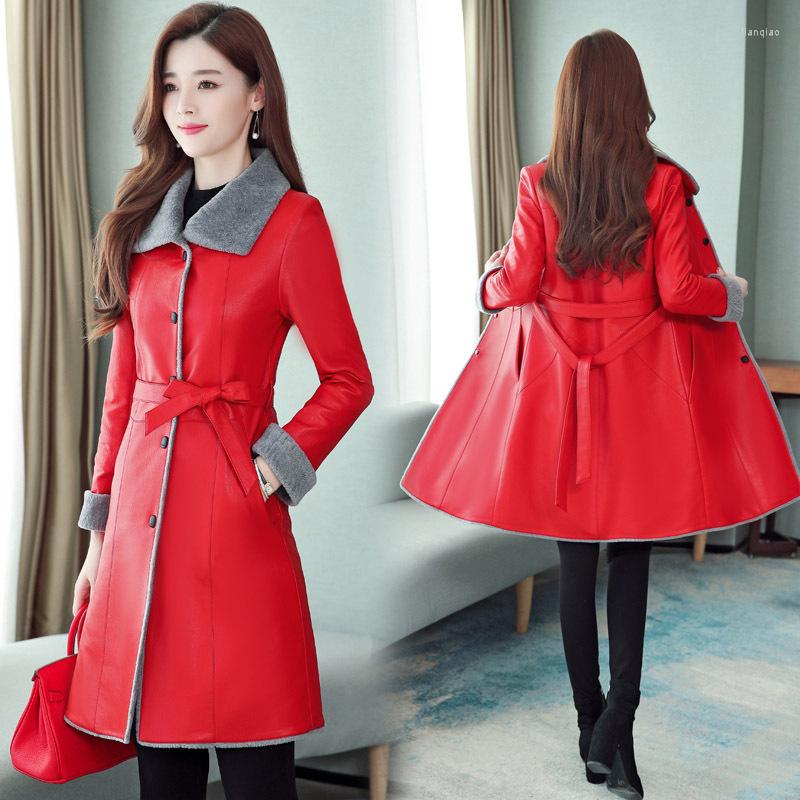 Women's Leather Genuine Real 2023 Winter Large Haining One-piece Women's Plush Thickened Medium Long Fur Coat, Hong 1917 wine red
Women's Leather Genuine Real 2023 Winter Large Haining One-piece Women's Plush Thickened Medium Long Fur Coat, Hong 1917 wine red