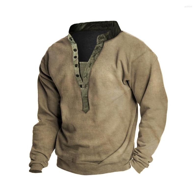 Men' Hoodies Autumn Men Retro Sweatshirt Casual Outdoor Pullover Long Sleeves Tops Vintage Buttons V-Neck Shirts Clothes Fashion Man, Army green
Men' Hoodies Autumn Men Retro Sweatshirt Casual Outdoor Pullover Long Sleeves Tops Vintage Buttons V-Neck Shirts Clothes Fashion Man, Army green