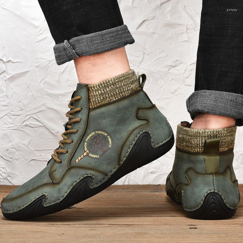 Boots Western Ankle Winter Casual Leather Men Lace Up Round Head Sneakers High Top Waterproof Warm Snow Botas Hombre, Black with fur
Boots Western Ankle Winter Casual Leather Men Lace Up Round Head Sneakers High Top Waterproof Warm Snow Botas Hombre, Black with fur