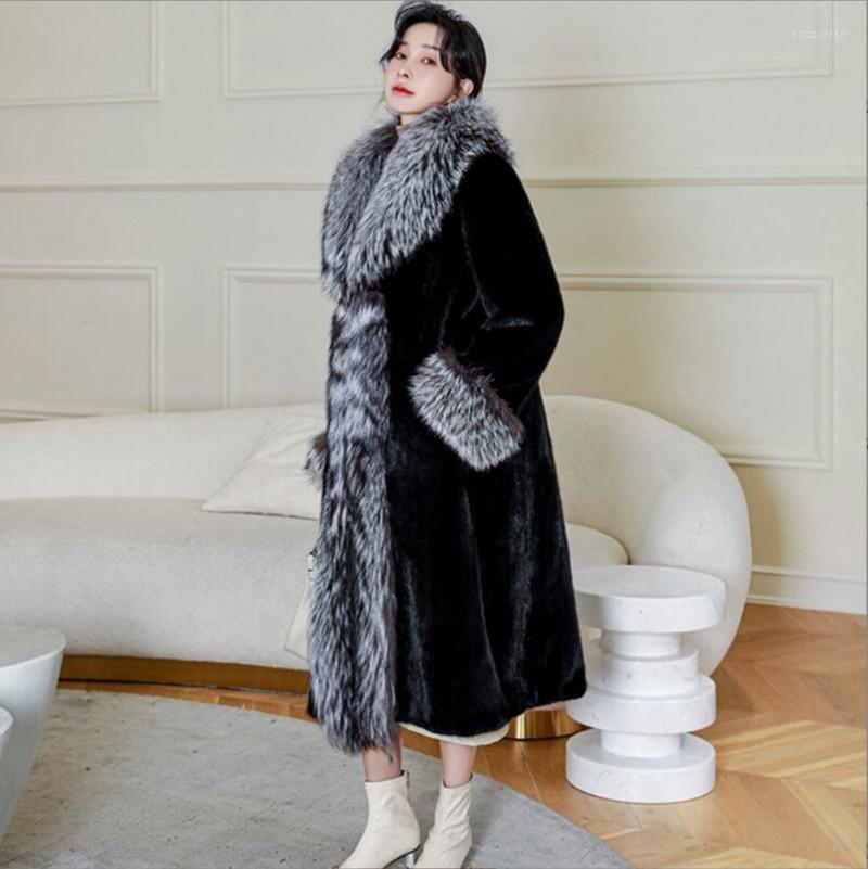 Women' Fur 2022 Winter Women Faux Designer Jackets Warm Windbreaker Long Wool Blends Outerwears Coats Black Brown Thicken Coat -5XL 
Women' Fur 2022 Winter Women Faux Designer Jackets Warm Windbreaker Long Wool Blends Outerwears Coats Black Brown Thicken Coat -5XL