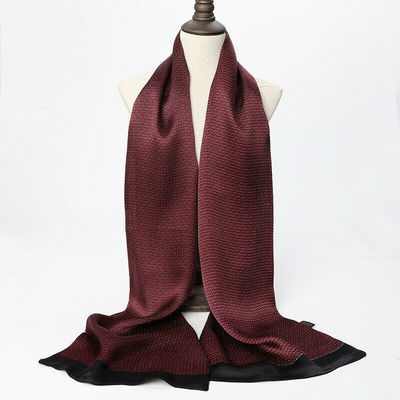 Scarves Men 100 Silk Scarf Long Neckerchief Double Layer Smooth Brown Red Blue Black 221128
Scarves Men 100 Silk Scarf Long Neckerchief Double Layer Smooth Brown Red Blue Black 221128