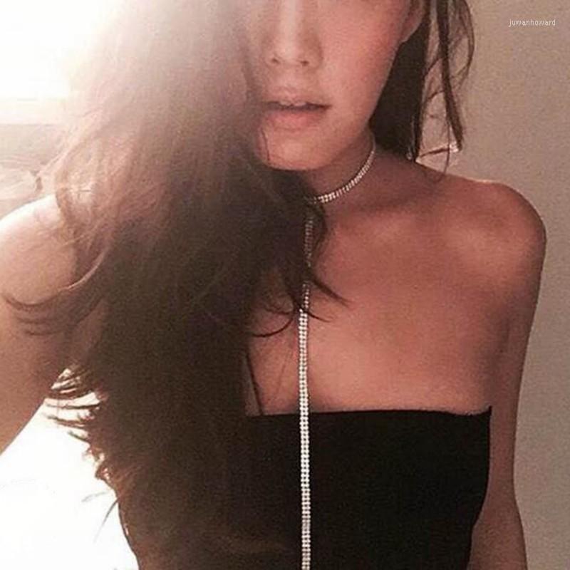 Choker LZHLQ Long Tassel Simple Crystal Rhinestone Necklace Women Gem Statement Luxury Jewelry Collares Chocker Boho Collier
Choker LZHLQ Long Tassel Simple Crystal Rhinestone Necklace Women Gem Statement Luxury Jewelry Collares Chocker Boho Collier