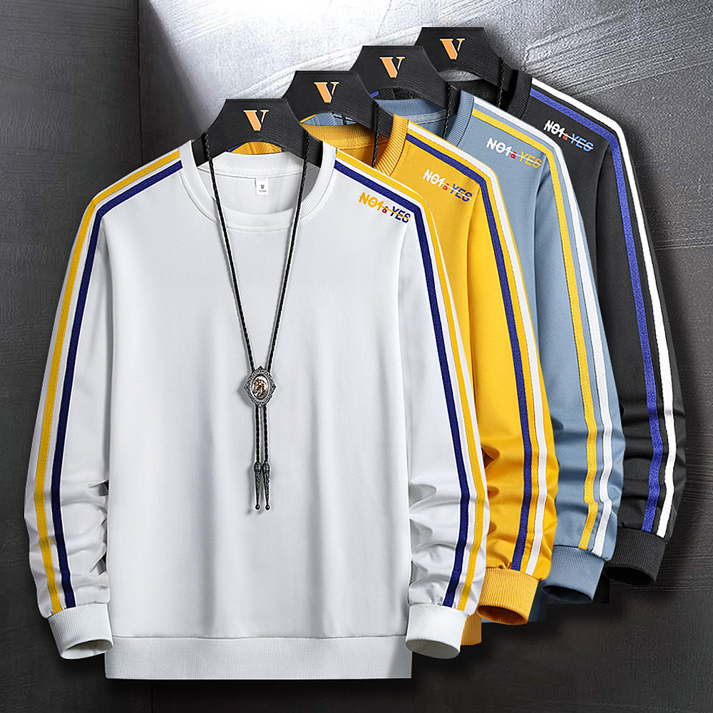 Men's Jackets Crewneck Sweatshirt Men Spring and Autumn Long Sleeve Shirts Side Stripe Men Streetwear Pullover Tops Men Hoodies No Hood 221128, Yellow
Men's Jackets Crewneck Sweatshirt Men Spring and Autumn Long Sleeve Shirts Side Stripe Men Streetwear Pullover Tops Men Hoodies No Hood 221128, Yellow