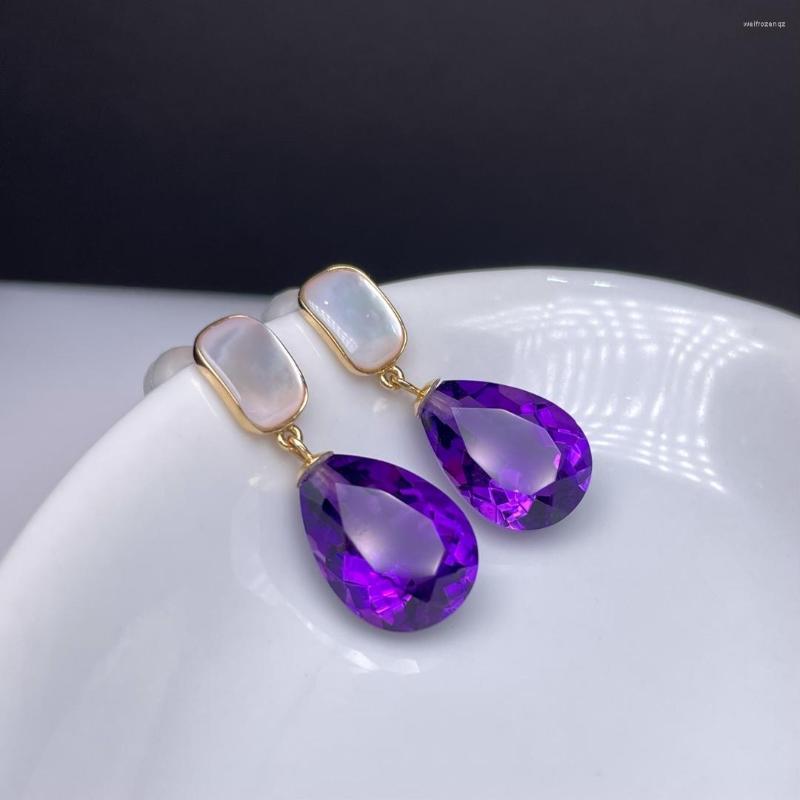 Stud Earrings Shilovem 18K Yellow Gold Piezoelectric Amethyst Fine Jewelry Trendy Gift Plant Women 9 13mm Myme09135569z
Stud Earrings Shilovem 18K Yellow Gold Piezoelectric Amethyst Fine Jewelry Trendy Gift Plant Women 9 13mm Myme09135569z