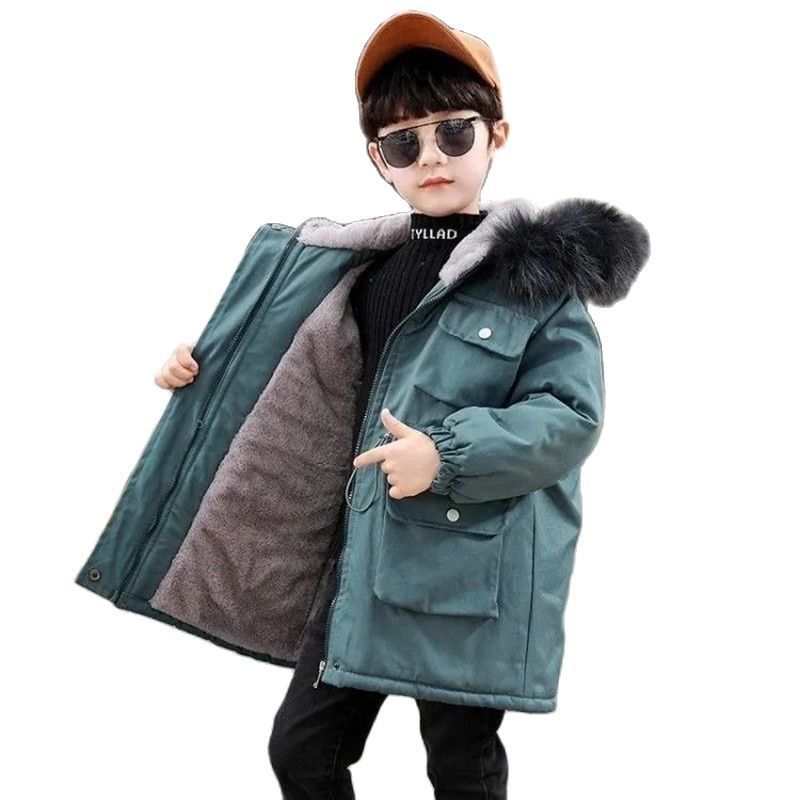 Down Coat Boys Plus Velvet Coats Long Thick Warm Jackets Winter Kids Teens Parkas Padded Fur Collar Hooded Outerwear Casual Clothes 221125, Beige
Down Coat Boys Plus Velvet Coats Long Thick Warm Jackets Winter Kids Teens Parkas Padded Fur Collar Hooded Outerwear Casual Clothes 221125, Beige