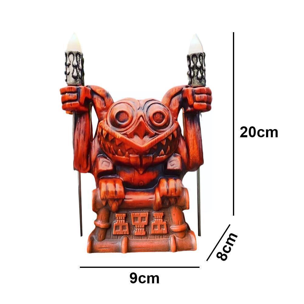 Decorative Objects Figurines Haunted Mansion Gargoyle Tiki Cup Mug Ornaments Steel Drinkable Decoration For Home Year Decor Gift Q2519230