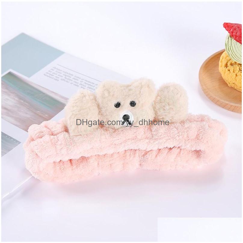Headbands 3D Cartoon Bear Headband Girls Coral Fleece Elastic Hair Band Soft Wash Face Hairbands Turban Headwrap Fashion Accessories Dhyjd
Headbands 3D Cartoon Bear Headband Girls Coral Fleece Elastic Hair Band Soft Wash Face Hairbands Turban Headwrap Fashion Accessories Dhyjd