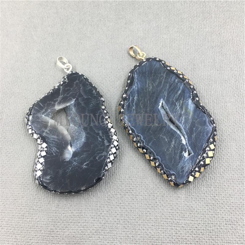 Pendant Necklaces MY0963 L Freeform Black Agates Pave Rhinestone And Abalone Shell Jewelry Making Accessories
Pendant Necklaces MY0963 L Freeform Black Agates Pave Rhinestone And Abalone Shell Jewelry Making Accessories