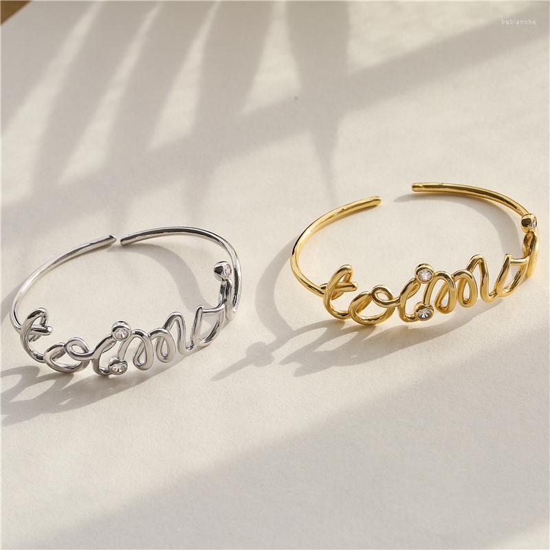 Bangle HECHENG TOI MOI Letter Open Et Women Fashion Jewelry Wholesale Accessroies
Bangle HECHENG TOI MOI Letter Open Et Women Fashion Jewelry Wholesale Accessroies