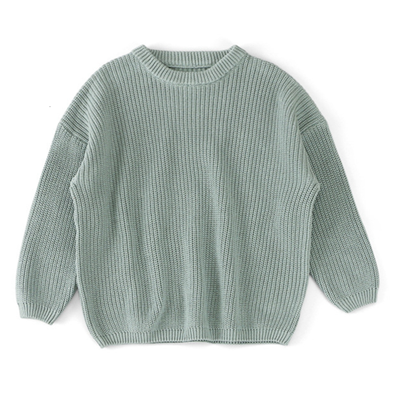 Pullover Kids Sweater Autumn Winter Boy Girl Casual Solid Crewneck Tops Soft Thick Children Clothing Baby Sweaters Knit Wool Clothes 0-5Y 221128