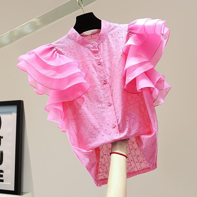 Women' Blouses & Shirts Summer Womens Vintage Cotton Linen Fashion Ruffled Flying Sleeve Shirt Top Sexy Hollow Out Embroidery White Blouse, Blue
Women' Blouses & Shirts Summer Womens Vintage Cotton Linen Fashion Ruffled Flying Sleeve Shirt Top Sexy Hollow Out Embroidery White Blouse, Blue