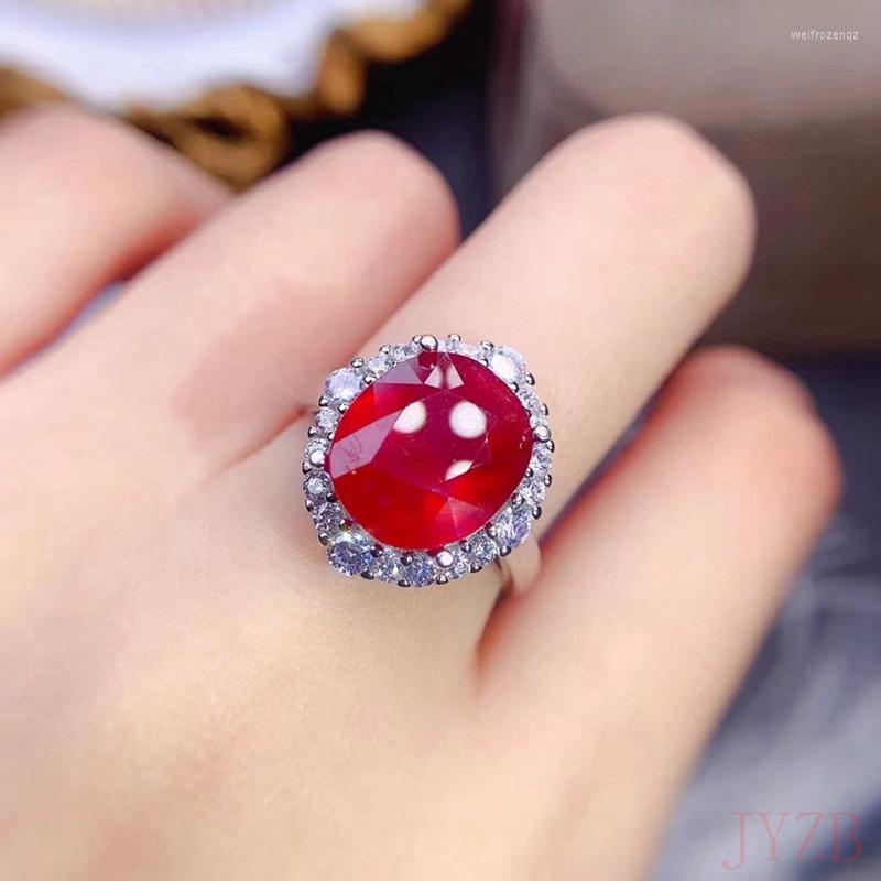 Cluster Rings Pure Natural Pigeon Red Gem Ring Inlaid Single Luxury Atmosphere Fashion 5CT Large
Cluster Rings Pure Natural Pigeon Red Gem Ring Inlaid Single Luxury Atmosphere Fashion 5CT Large