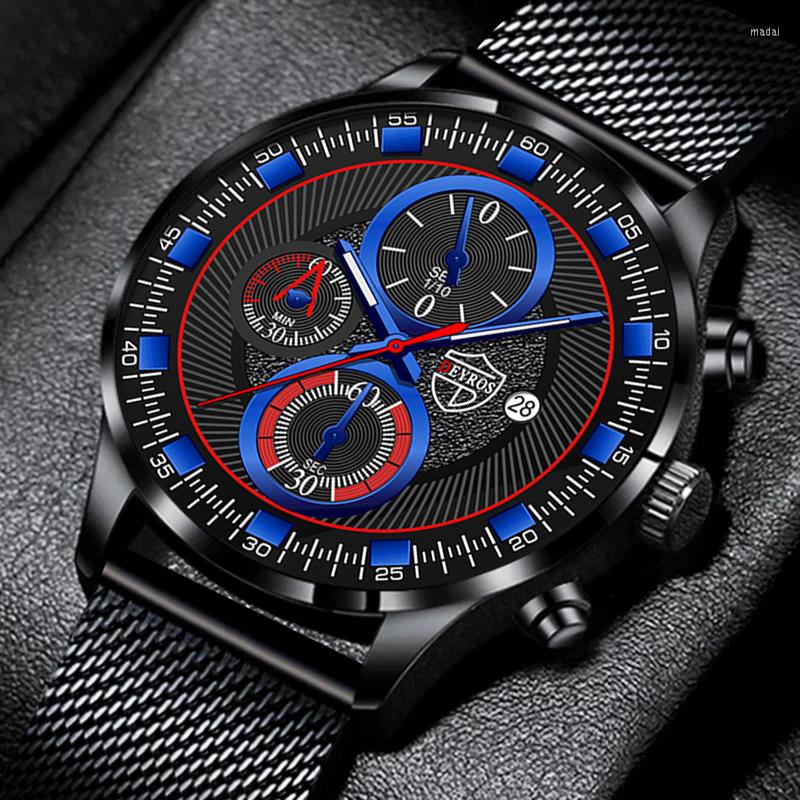 Wristwatches Men's Fashion Watches Luxury Man Stainless Steel Mesh Belt Quartz Wrist Watch For Men Business Casual Leather Luminous, Leather black gold
Wristwatches Men's Fashion Watches Luxury Man Stainless Steel Mesh Belt Quartz Wrist Watch For Men Business Casual Leather Luminous, Leather black gold
