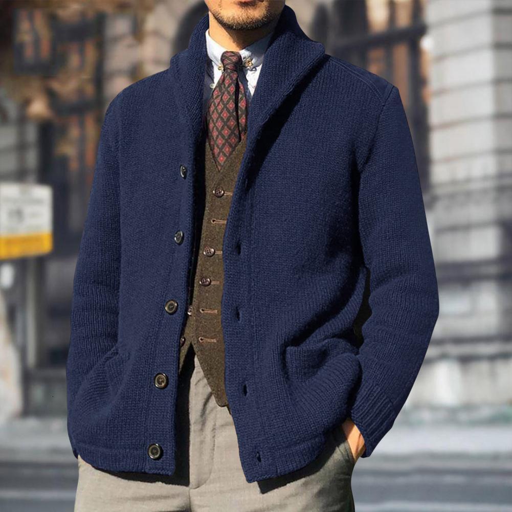 Men's Sweaters Men Cardigan Chic Soft Lapel Autumn Winter Casual Pure Color Knitted Cardigan Coat Streetwear Sweater Coat Men Knitwear 221128
Men's Sweaters Men Cardigan Chic Soft Lapel Autumn Winter Casual Pure Color Knitted Cardigan Coat Streetwear Sweater Coat Men Knitwear 221128