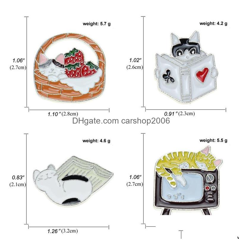 Pins Brooches Japanese Harajuku Cartoon Cat Brooch 4Pcs/Set Sier Plated Brooches For Women Enamel Pin Jewelry Metal Badges Denim Sh Dhprs
Pins Brooches Japanese Harajuku Cartoon Cat Brooch 4Pcs/Set Sier Plated Brooches For Women Enamel Pin Jewelry Metal Badges Denim Sh Dhprs