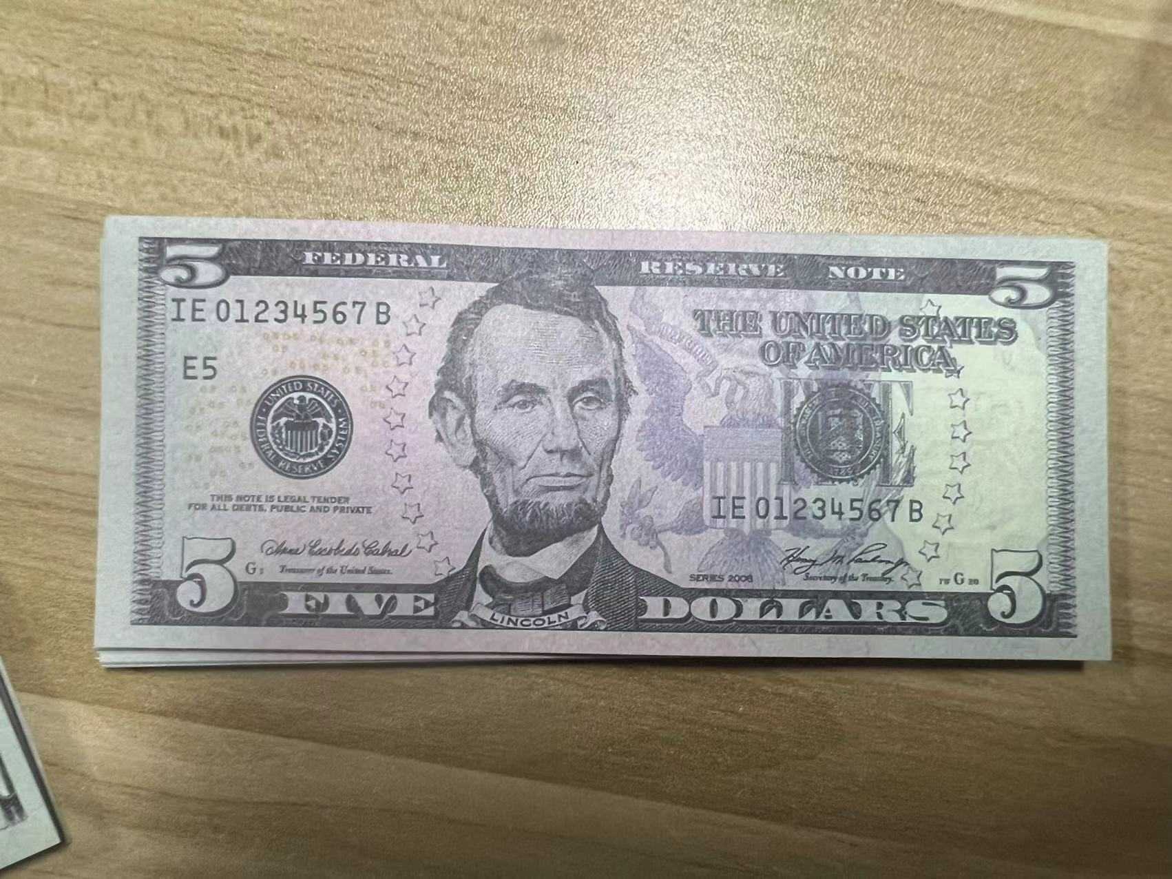 Props Icslp Pieces/package Quality Currency Paper Money Bar 5 American Atmosphere Use Wholesale Free Party Dolllars Us High Dollar Copy Nwax7G08