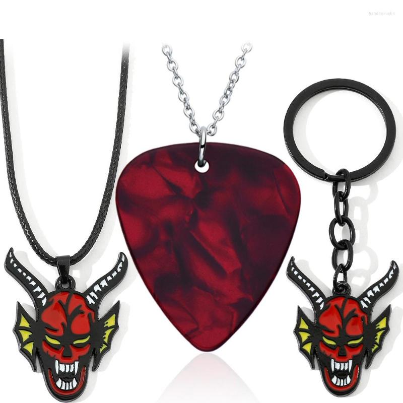 Pendant Necklaces Fantasy Horror Drama Stranger Things Jewelry Hellfire Club Eddie Munson Guitar Pick Necklace Chain Choker Keychain Punk
Pendant Necklaces Fantasy Horror Drama Stranger Things Jewelry Hellfire Club Eddie Munson Guitar Pick Necklace Chain Choker Keychain Punk